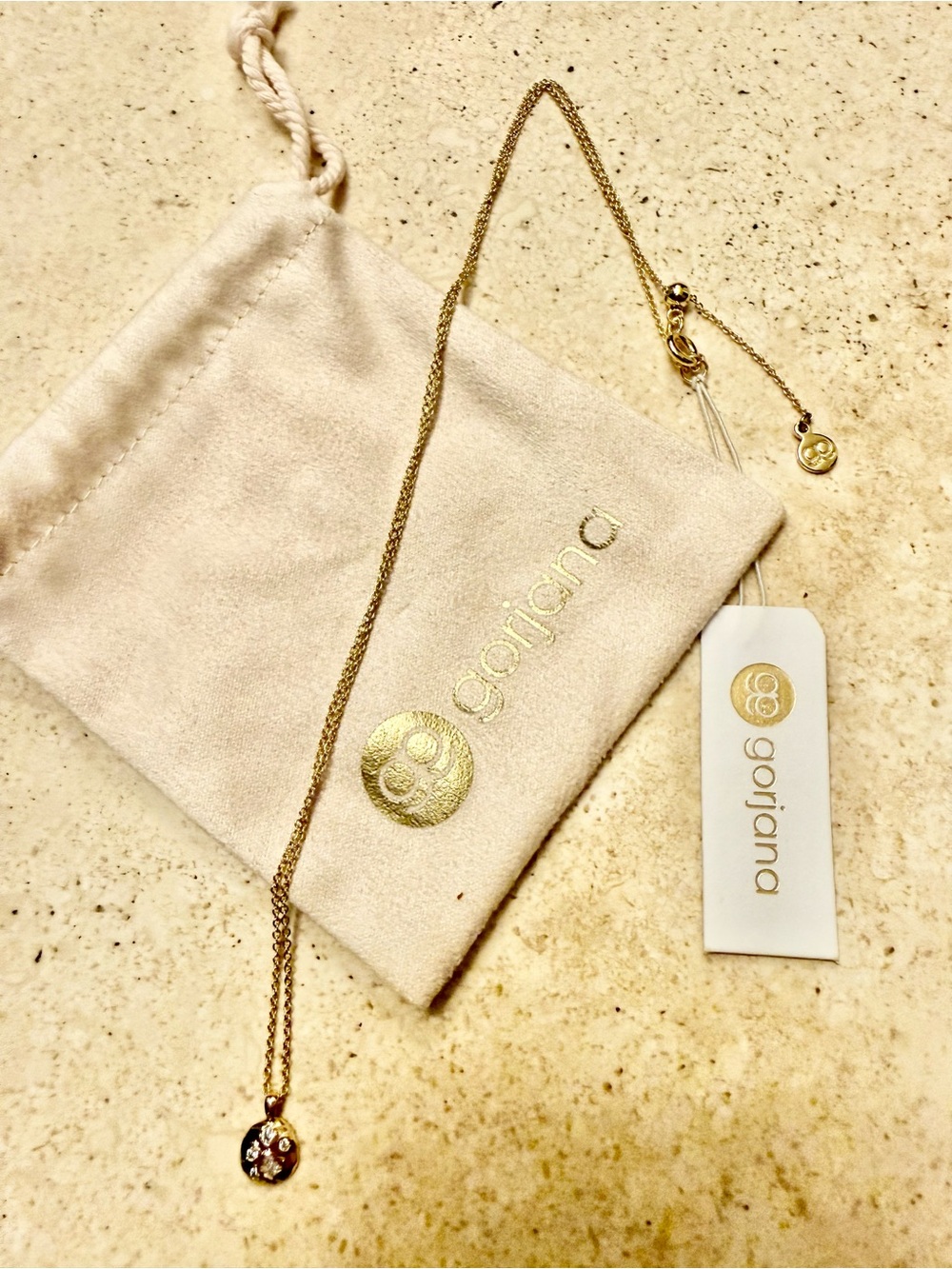 NWT Gorjana Gold Mini Pendant Necklace with Charm